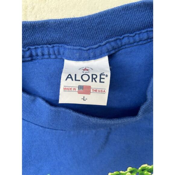 Vintage 90s Single Stitch Shirt Save The Rainforest Cartoon Graphic Blue Large - Picture 5 of 8